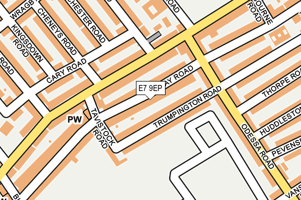 E7 9EP map - OS OpenMap – Local (Ordnance Survey)