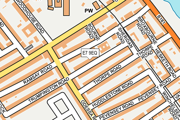 E7 9EQ map - OS OpenMap – Local (Ordnance Survey)