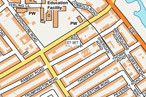 E7 9ET map - OS OpenMap – Local (Ordnance Survey)