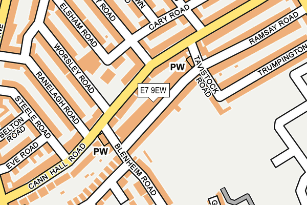 E7 9EW map - OS OpenMap – Local (Ordnance Survey)