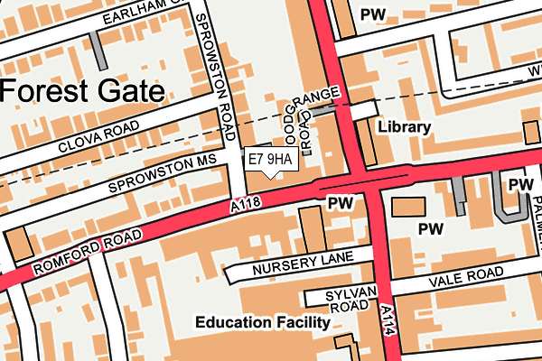 E7 9HA map - OS OpenMap – Local (Ordnance Survey)