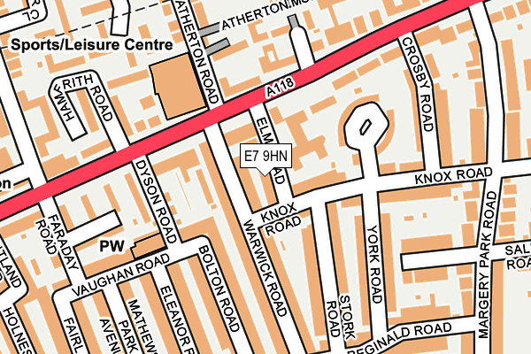 E7 9HN map - OS OpenMap – Local (Ordnance Survey)