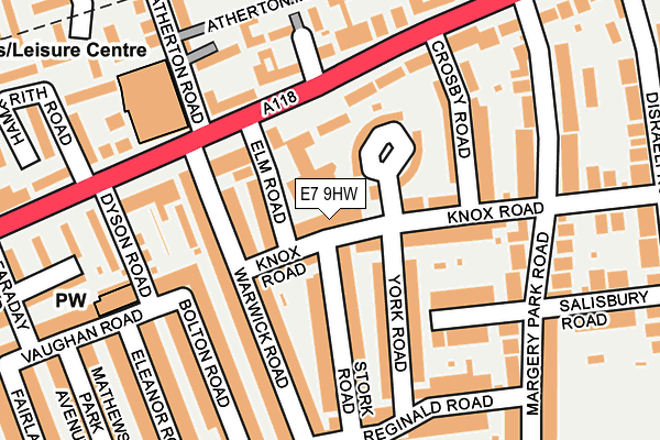 E7 9HW map - OS OpenMap – Local (Ordnance Survey)