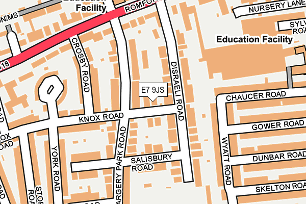 E7 9JS map - OS OpenMap – Local (Ordnance Survey)