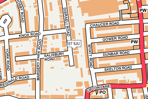 E7 9JU map - OS OpenMap – Local (Ordnance Survey)