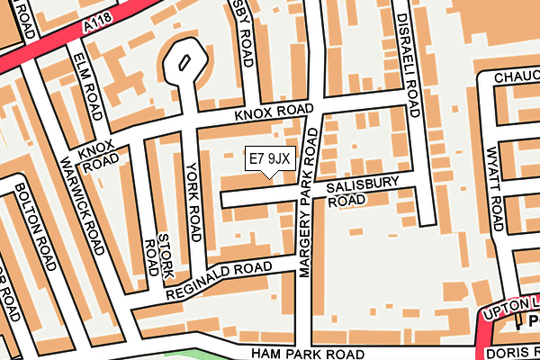 E7 9JX map - OS OpenMap – Local (Ordnance Survey)