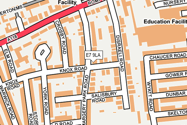 E7 9LA map - OS OpenMap – Local (Ordnance Survey)