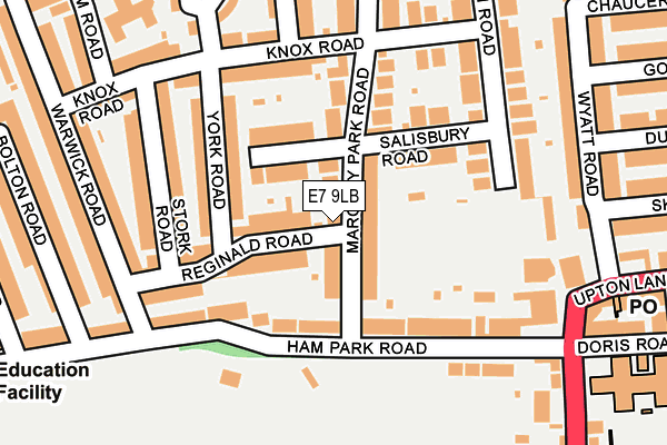 E7 9LB map - OS OpenMap – Local (Ordnance Survey)