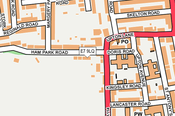 E7 9LQ map - OS OpenMap – Local (Ordnance Survey)