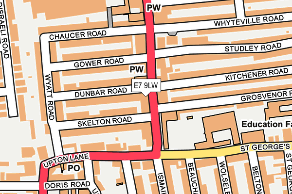 E7 9LW map - OS OpenMap – Local (Ordnance Survey)