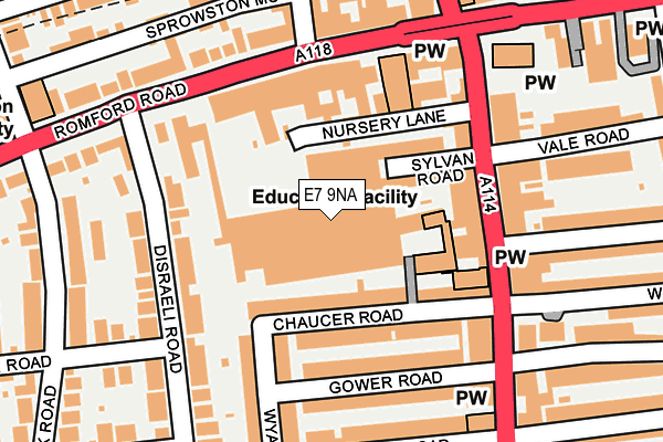 E7 9NA map - OS OpenMap – Local (Ordnance Survey)