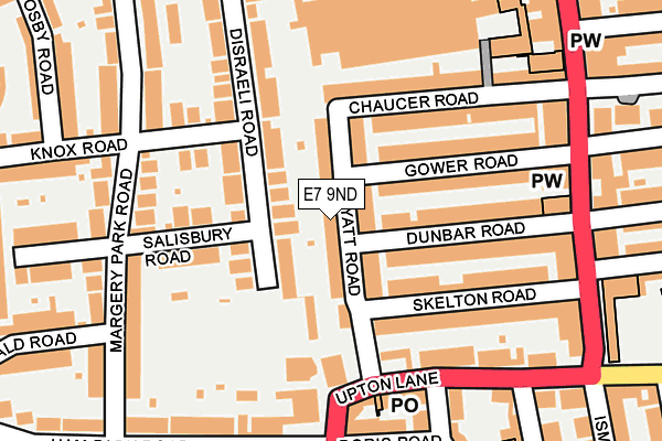 E7 9ND map - OS OpenMap – Local (Ordnance Survey)