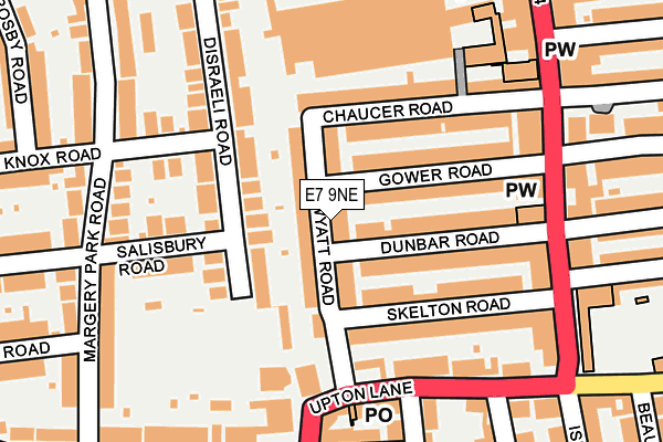 E7 9NE map - OS OpenMap – Local (Ordnance Survey)