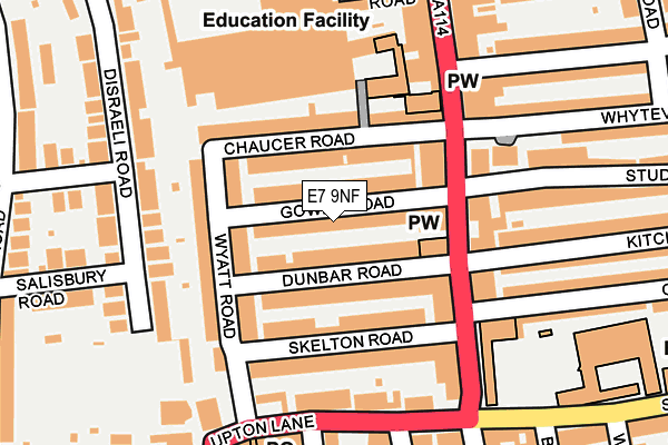 E7 9NF map - OS OpenMap – Local (Ordnance Survey)