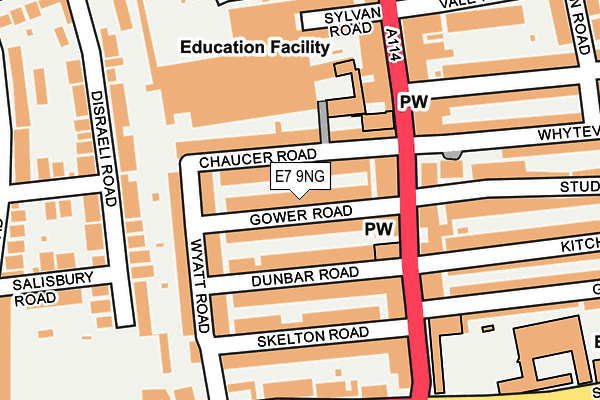 E7 9NG map - OS OpenMap – Local (Ordnance Survey)