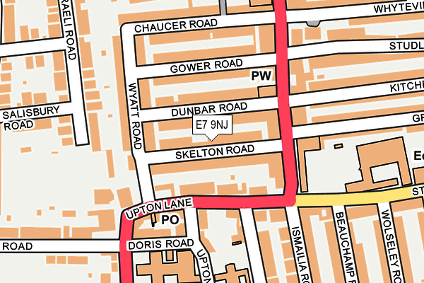 E7 9NJ map - OS OpenMap – Local (Ordnance Survey)