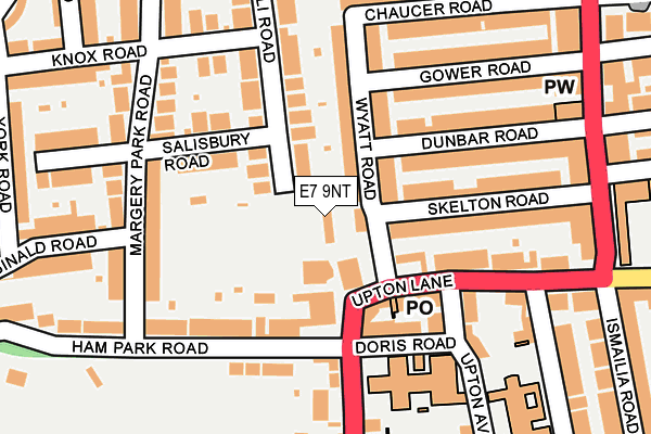 E7 9NT map - OS OpenMap – Local (Ordnance Survey)