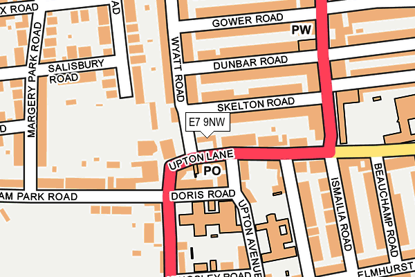 E7 9NW map - OS OpenMap – Local (Ordnance Survey)