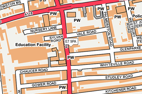 E7 9PA map - OS OpenMap – Local (Ordnance Survey)