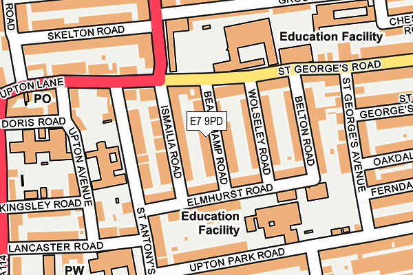 E7 9PD map - OS OpenMap – Local (Ordnance Survey)