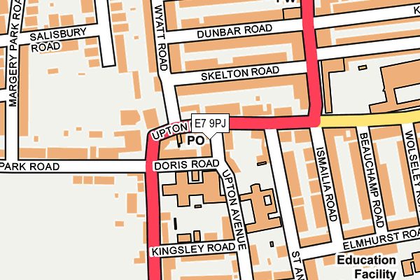 E7 9PJ map - OS OpenMap – Local (Ordnance Survey)