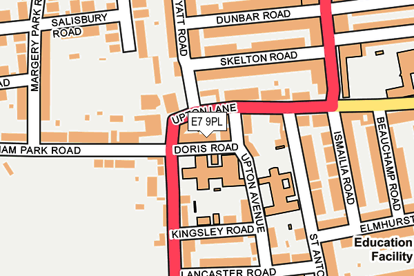 E7 9PL map - OS OpenMap – Local (Ordnance Survey)