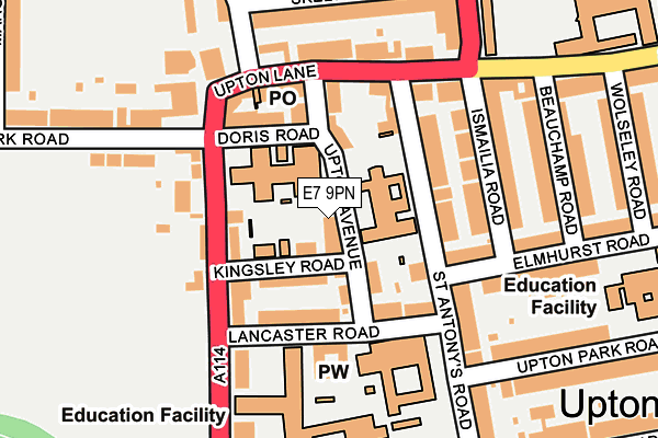 E7 9PN map - OS OpenMap – Local (Ordnance Survey)