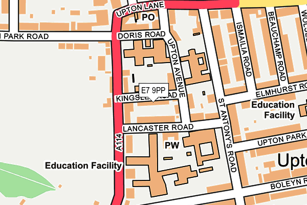 E7 9PP map - OS OpenMap – Local (Ordnance Survey)