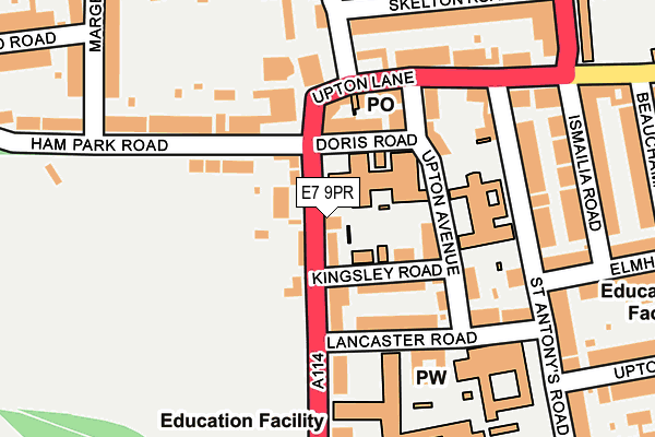 E7 9PR map - OS OpenMap – Local (Ordnance Survey)