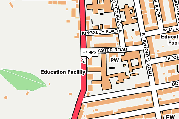 E7 9PS map - OS OpenMap – Local (Ordnance Survey)
