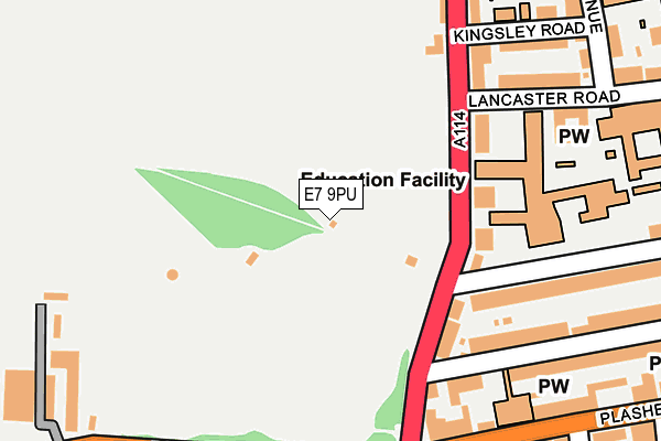 E7 9PU map - OS OpenMap – Local (Ordnance Survey)