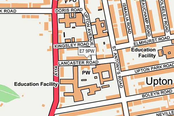 E7 9PW map - OS OpenMap – Local (Ordnance Survey)