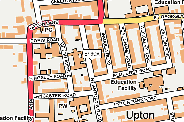 E7 9QA map - OS OpenMap – Local (Ordnance Survey)