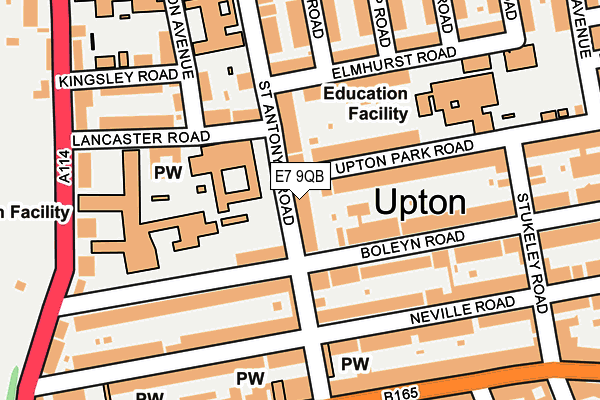 E7 9QB map - OS OpenMap – Local (Ordnance Survey)