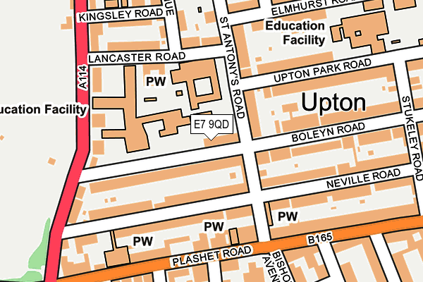 E7 9QD map - OS OpenMap – Local (Ordnance Survey)