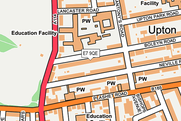 E7 9QE map - OS OpenMap – Local (Ordnance Survey)