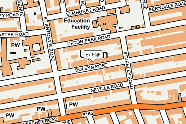 E7 9QF map - OS OpenMap – Local (Ordnance Survey)