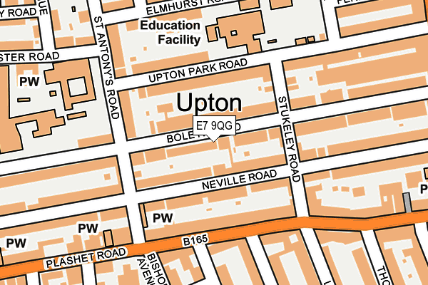 E7 9QG map - OS OpenMap – Local (Ordnance Survey)