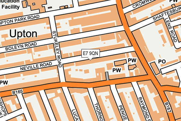 E7 9QN map - OS OpenMap – Local (Ordnance Survey)