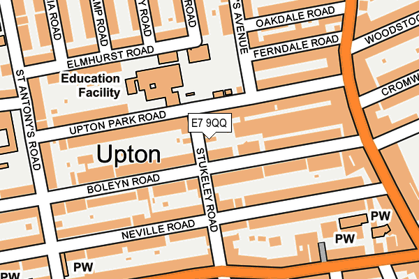 E7 9QQ map - OS OpenMap – Local (Ordnance Survey)