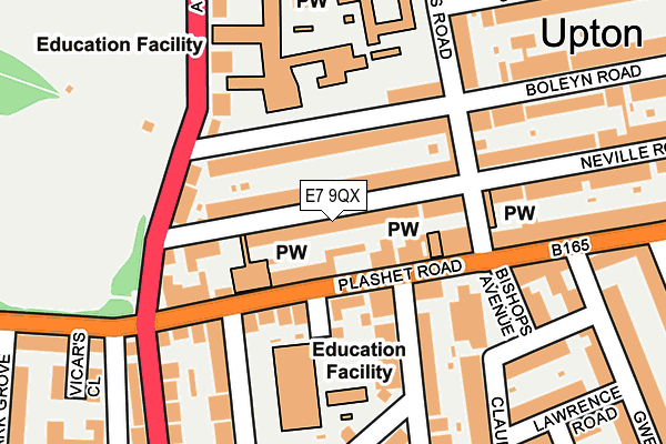E7 9QX map - OS OpenMap – Local (Ordnance Survey)