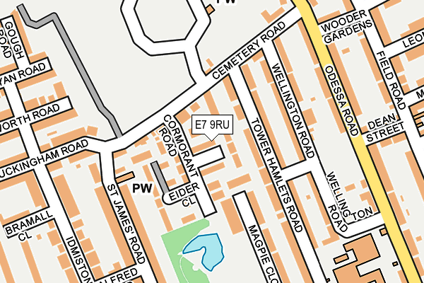 E7 9RU map - OS OpenMap – Local (Ordnance Survey)