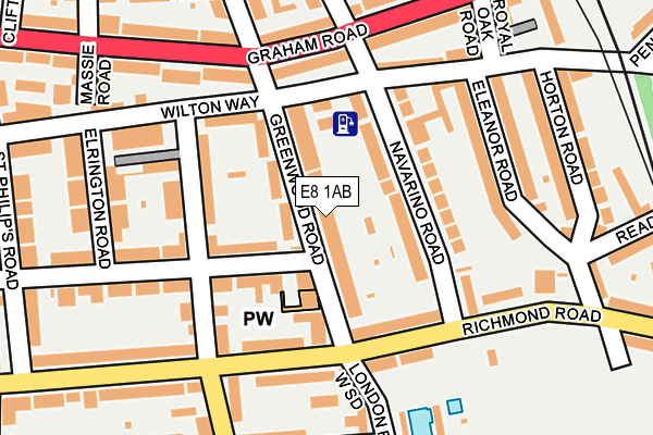 E8 1AB map - OS OpenMap – Local (Ordnance Survey)