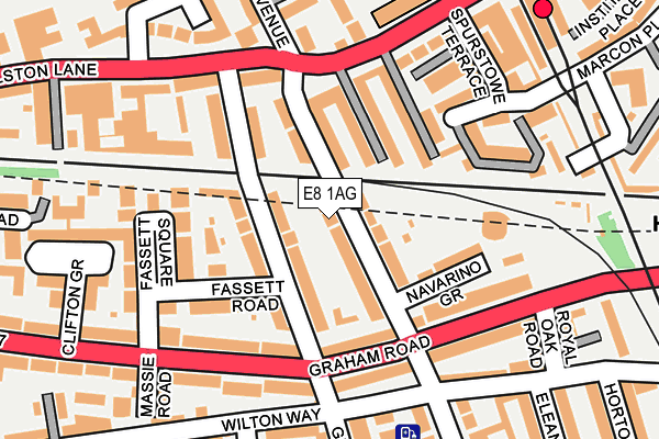 E8 1AG map - OS OpenMap – Local (Ordnance Survey)