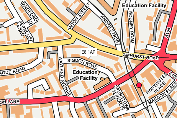 E8 1AP map - OS OpenMap – Local (Ordnance Survey)