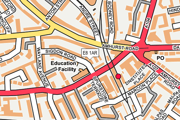 E8 1AR map - OS OpenMap – Local (Ordnance Survey)