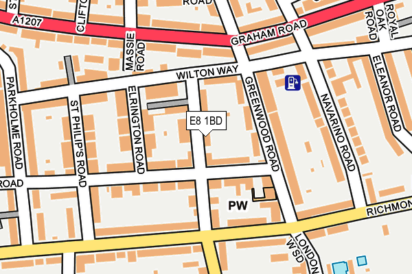 E8 1BD map - OS OpenMap – Local (Ordnance Survey)