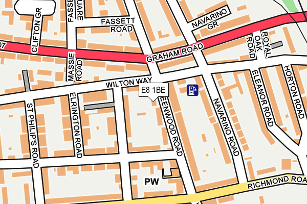 E8 1BE map - OS OpenMap – Local (Ordnance Survey)