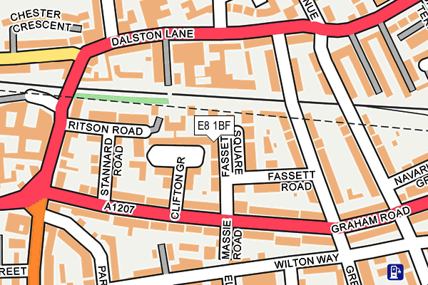 E8 1BF map - OS OpenMap – Local (Ordnance Survey)