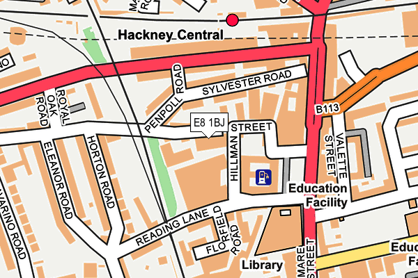 E8 1BJ map - OS OpenMap – Local (Ordnance Survey)